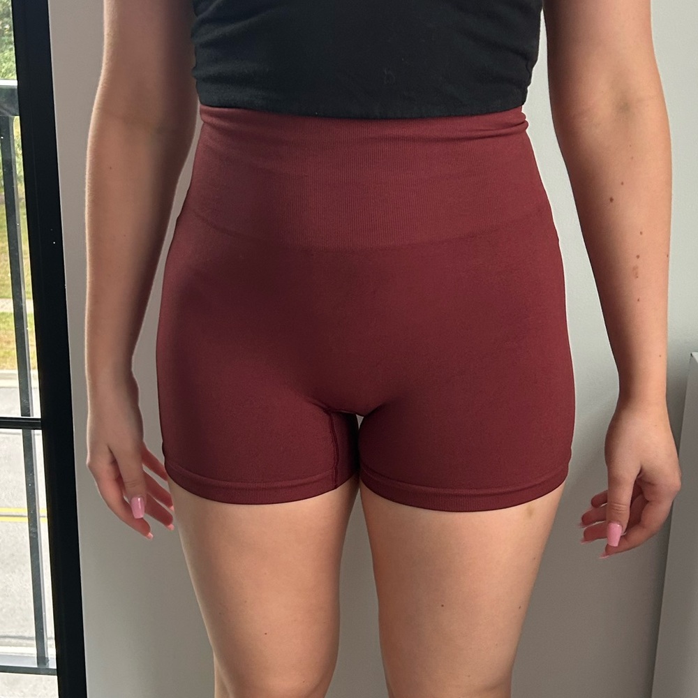 Gilly hicks maroon biker shorts